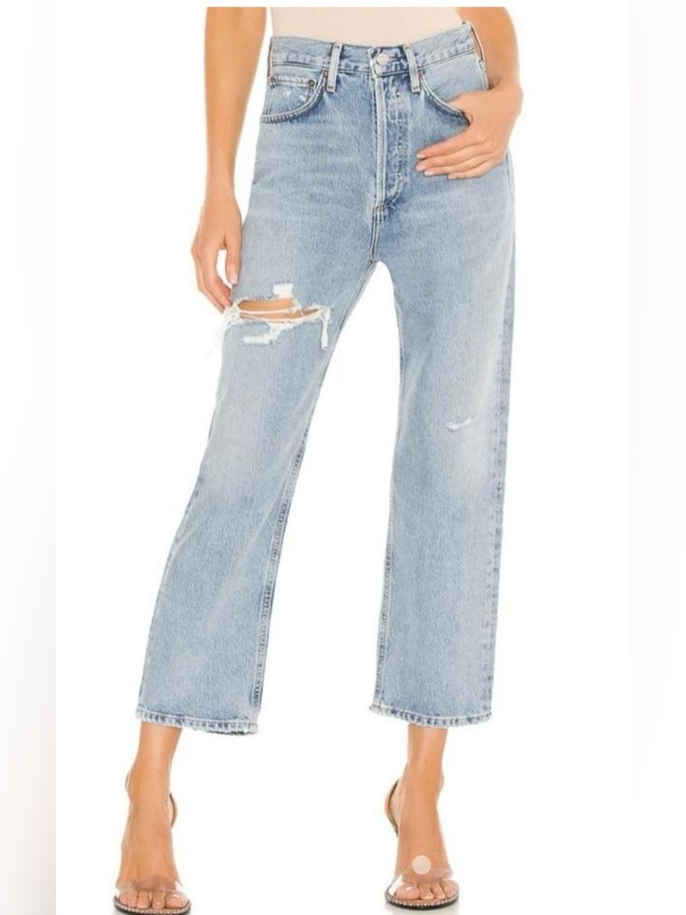 AGOLDE 90s Straight Leg Jeans High Rise Blue Vintage Wash Style A173B-1411 Sz 29